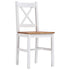 Maison Madeleine -  9 Piece Dining Set Pinewood White and Brown